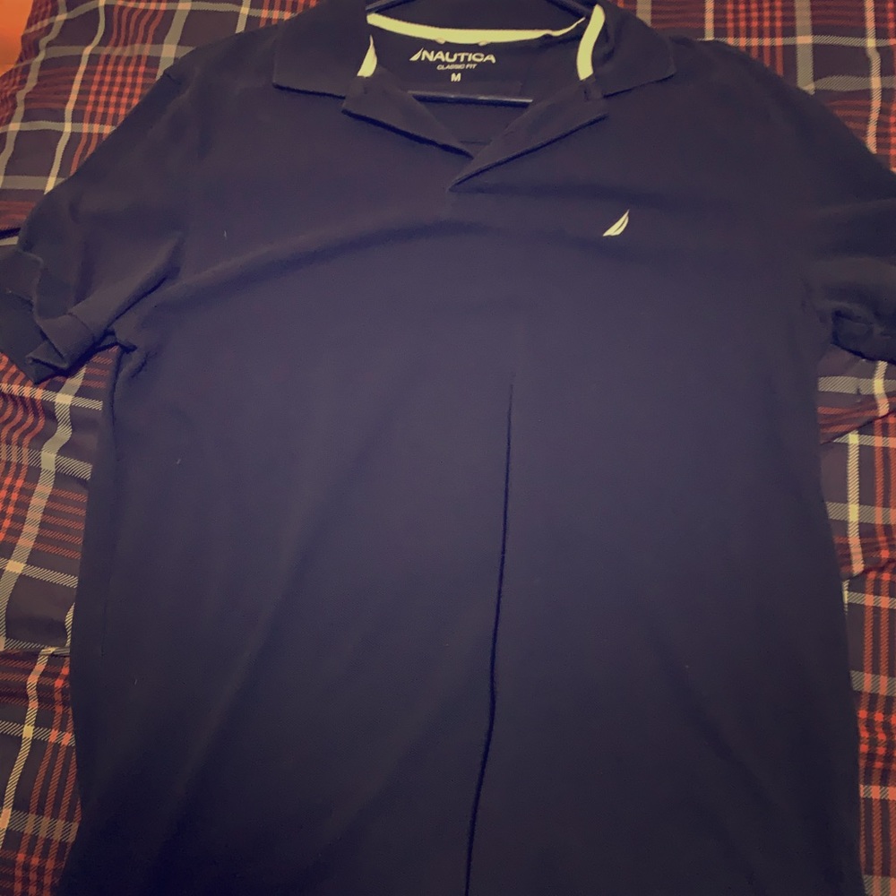 Nautica, Medium, Navy blue collard shirt